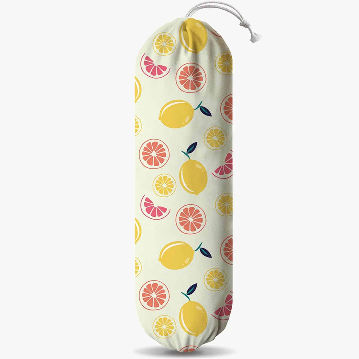 Lemons Plastic Bag Holder, Reusable Hanging Grocery Bags Holder, Pantry Organization, Summer Home Decor for Kitchen, Housewarming Gifts for Women, Kitchen Pattern Garbage Bag 63