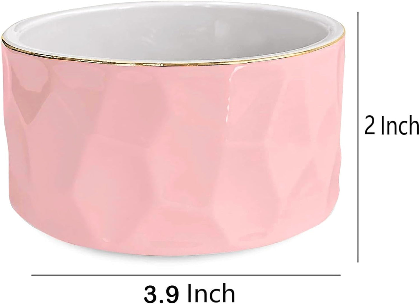 Paper Clip Holder Ceramic Paper Clip Holders Paperclips Holder Dispenser Cute Paper Clip Organizer for Desk Binder Clip Holder Bobby Pin Hair Clip Holder Gift for Office (Geo-Pink)