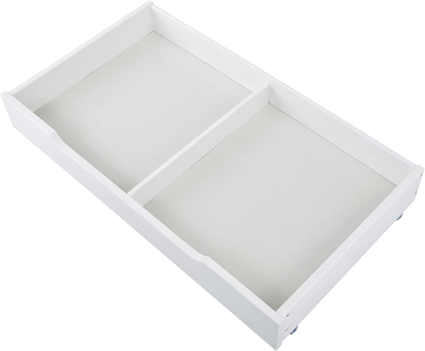 MUSEHOMEINC Solid Wood Under Bed Storage Drawer with 4-Wheels for Bedroom,Wooden Underbed Storage Organizer,Suggested for Queen and King Size Platform Bed