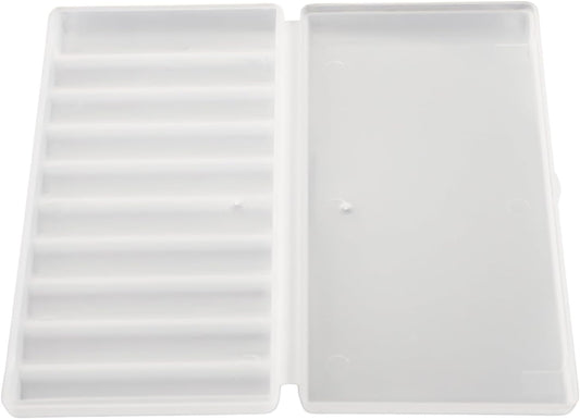 AAA Battery Storage Case Holder Box Battery Plastic Case 10 Slots AA AAA Storage Organizer PP Material Secure Closure Portable Compact Battery Holder Box(AAA-10 Slots)