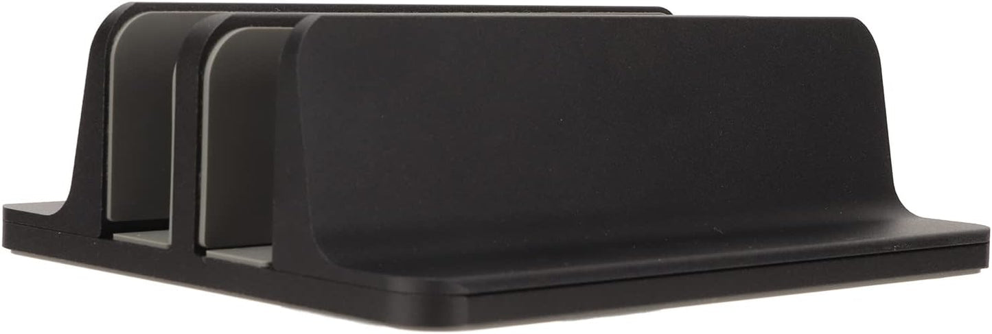 Pssopp Laptop Stand, Aluminum Alloy Vertical Holder with Silicone Protective Pad for Computers and Tablets, Ideal for Home Office and Students