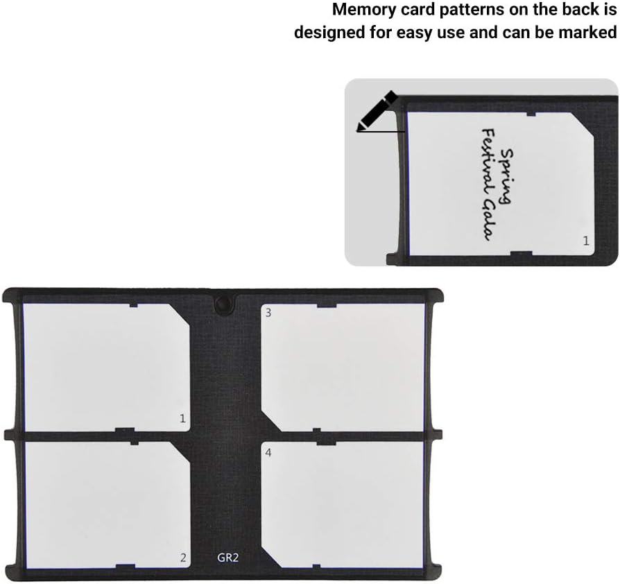 4-Slot SD Card Holder Case, Slim Ultra-Thin SDHC SDXC Memory Card Organizer