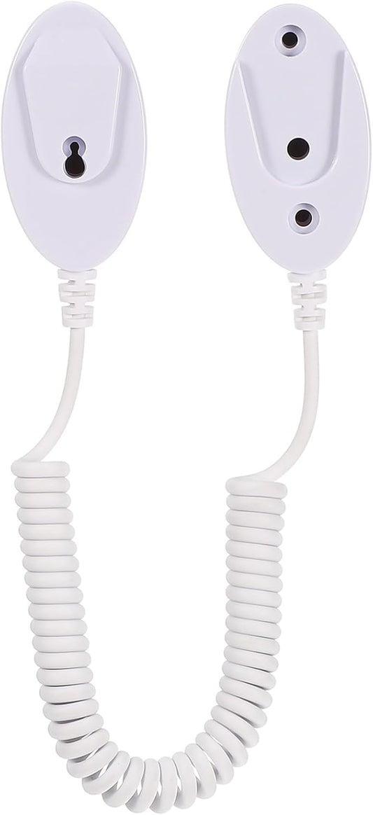 Remote Control Tether Anti-Loss Wall Mount Organizer with Retractable Coil Magnetic Remote Control Holder with Leash No Punch Installation