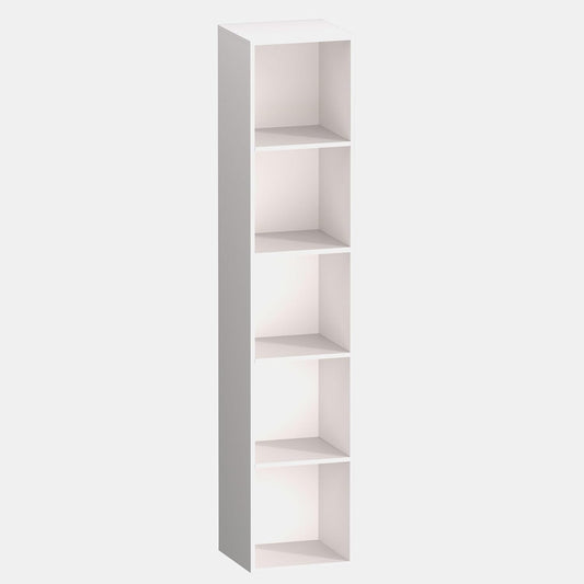 5 Cube Storage Organizer, 5 Tier Vertical Cube Bookcase Freestanding Storage Display Organizer for Home Office, Five Cubes Open Shelf Bookshelf (White, 5 Cube)