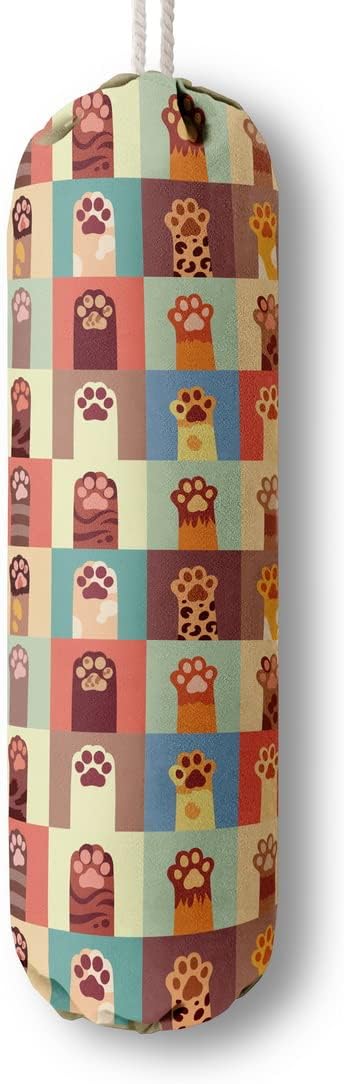 Cat Pattern Grocery Bags Holder Organizer For Shopping Bags，Wall Mount Plastic Bags Storage Container Dispensers, Pet Lovers Home Kitchen Gifts For Women, Family, Friends, Cat Dad, Cat Mom