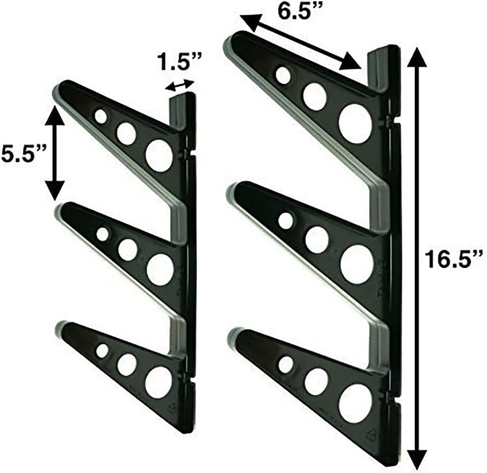 StoreYourBoard Ski Wall Rack – Horizontal Ski Rack Wall Mount, Holds 3 Pairs of Skis and Poles, Ski and Snowboard Wall Rack for Garage or Home, Holds Up to 40 lbs