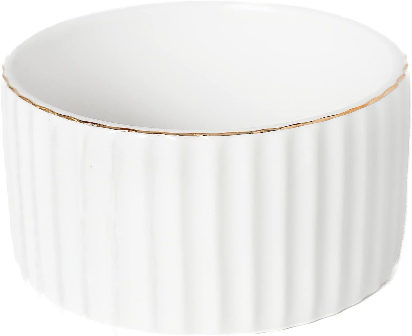 Paper Clip Holder for Desk Ceramic Paperclip Holders, Office Desktop Paperclips Binders Dispenser Organizer, White