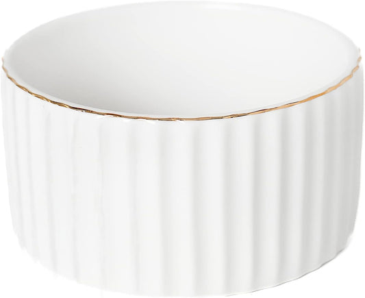 Paper Clip Holder for Desk Ceramic Paperclip Holders, Office Desktop Paperclips Binders Dispenser Organizer, White