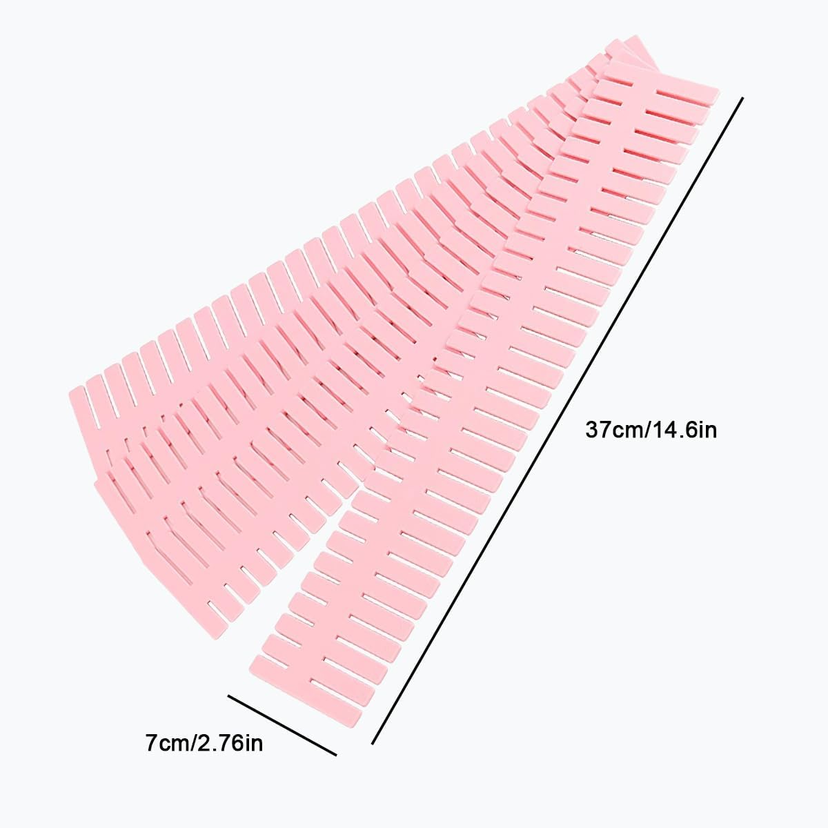 24pcs freely adjustable drawer dividers for organizing messy clothes, cosmetics, stationery, tableware, daily sundries, suitable for kitchen, living room, bathroom, study, office (pink)