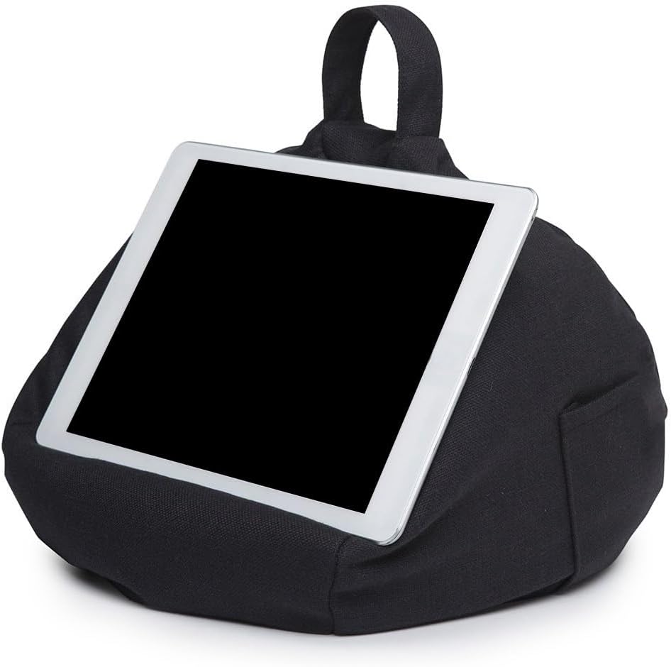 Soft Tablet Pillow Stand - with Pockets, Anti-Fall Book Holder for Bed, Hands-Free Lap Support for Sofa, Lightweight Travel Mount for Car, Phone Glasses Storage Cushion | for Sofa Bed Washroom