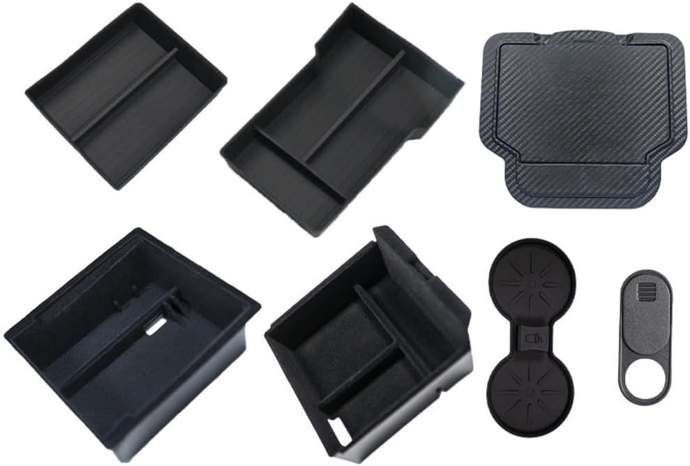 7PCS Center Console Organizer For Tesla For Model 3 2023 2025, Features Practical Cup Holder And Storage