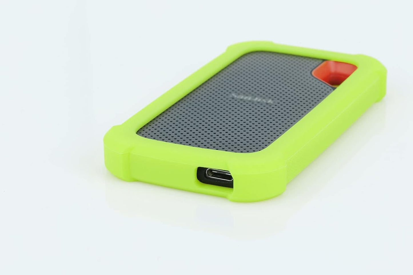 LEFXMOPHY E61 Cover Case Replacement for SanDisk Extreme V2 500GB 1TB 2TB Portable External SDSSDE61 SSD - Up to 1050MB/s, Soft Silicone Portective Skin Sleeve, Green Glow in Dark