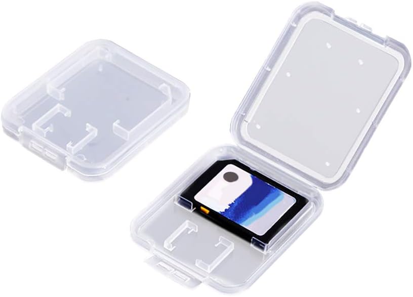 Clear Plastic Memory Card Case Compatible with SD SDHC SDXC Micro SD T-Flash Card (10 PCS)