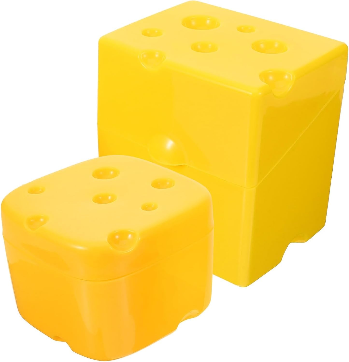 2pcs Cheese Storage Containers with Sealing Lid Abs Fridge Boxes for Sliced Cheese and Butter Household Crisper Bins for Freshness Preservation and Kitchen Organization