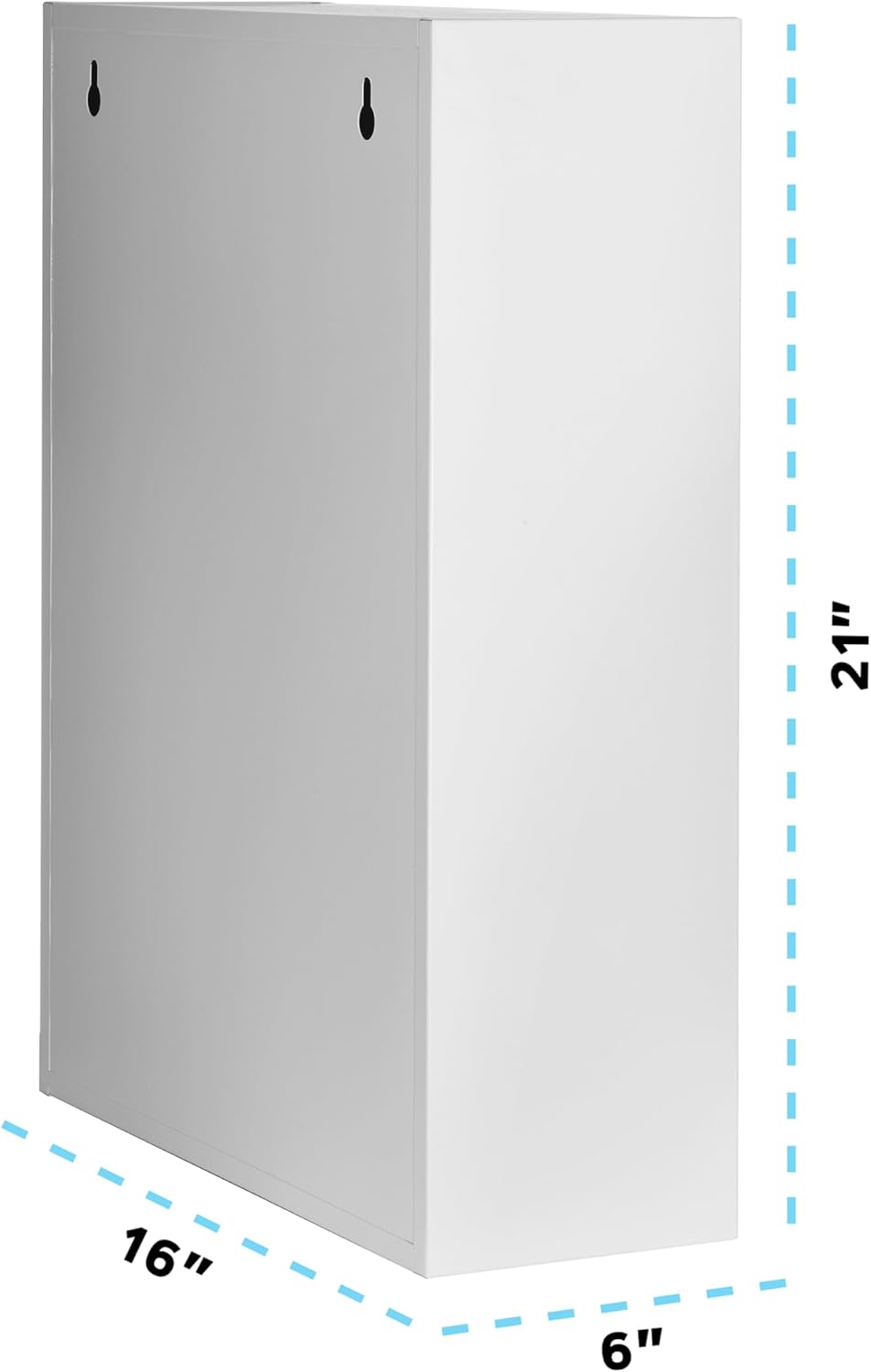 AdirMed Locking Medicine Cabinet Wall Mounted First Aid Cabinet with Lock, Lockable Wall Medicine Cabinet with Dual Lock and Dual Keys, 21" H x 16" W x 6" D, White