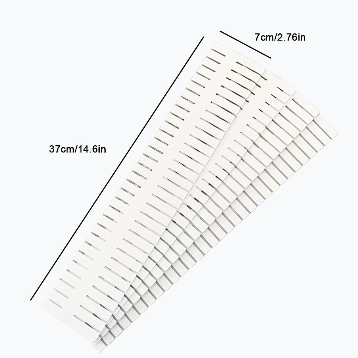 24pcs freely adjustable drawer dividers for organizing messy clothes, cosmetics, stationery, tableware, daily sundries, suitable for kitchen, living room, bathroom, study, office (white)