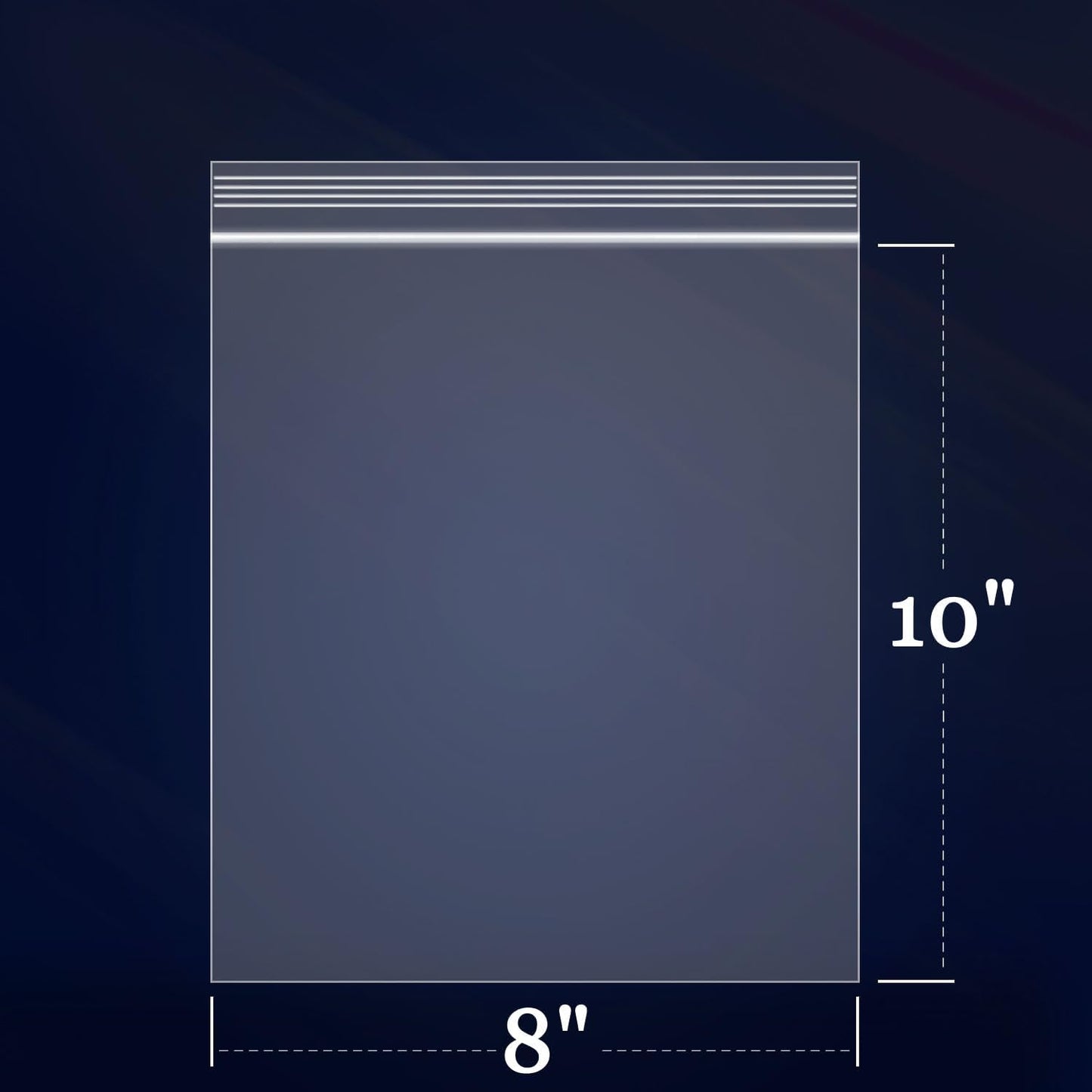 iMailer - 200 Count - 8" x 10" Zip Bags - Clear Reclosable Zip Plastic Poly Bags 2 Mil with Resealable Lock Seal Zipper for Art Prints, Brochure, Photoes, Handicraft Gift