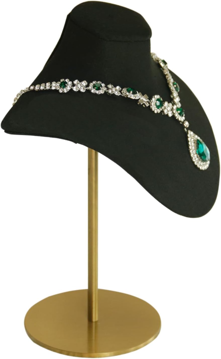 Necklace Display Stand For Selling Velvet Chain Jewelry Bust Holder Organizer With Stainless Steel Stand Jewelry Display
