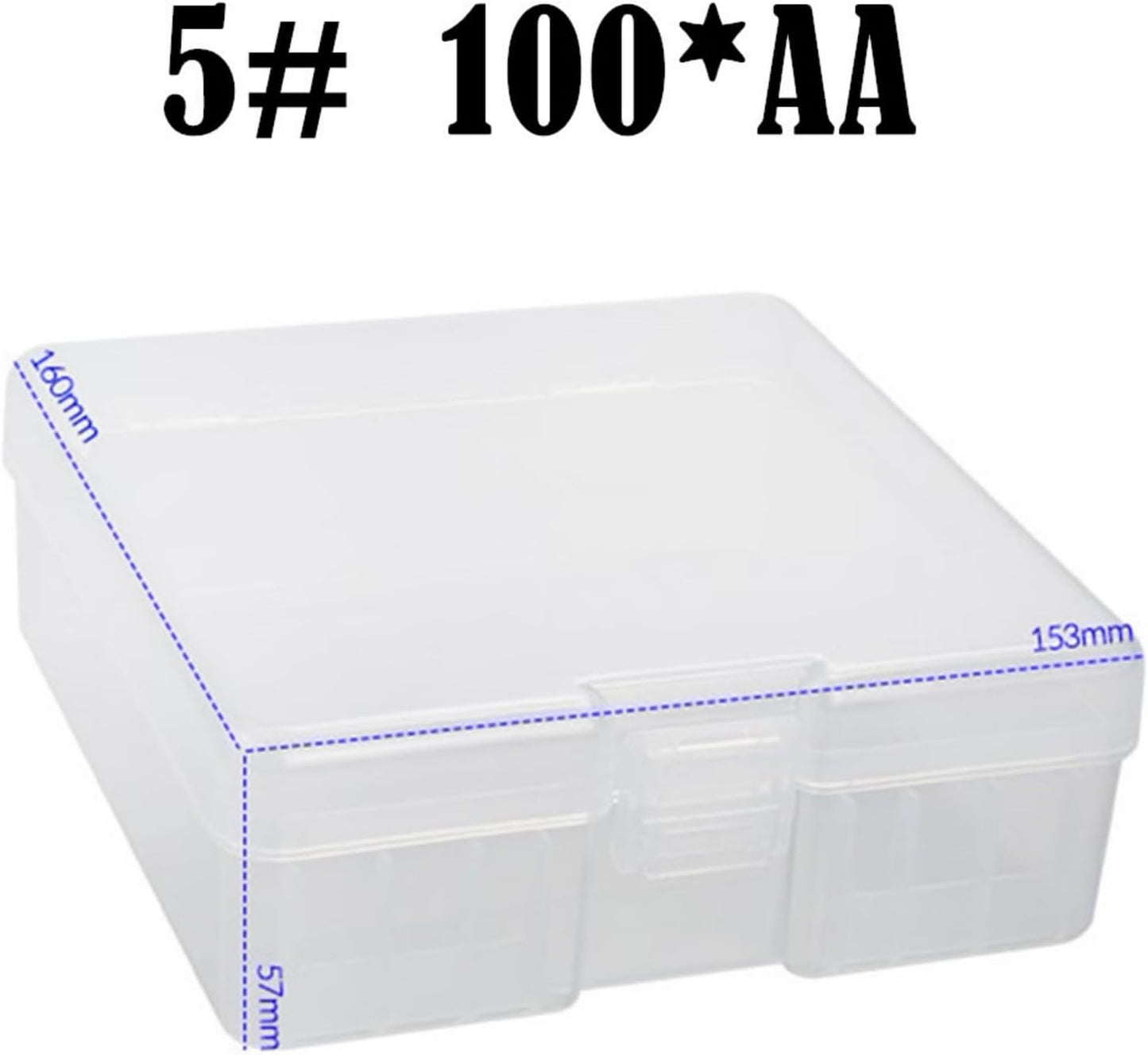 Battery Holder 100Pcs AA 3A Case Organizers Container Batteries Storage Box Hard Case Storage Box