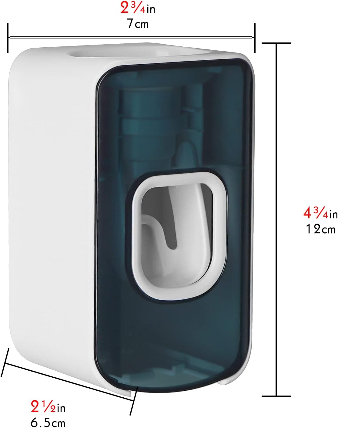 2 Slot Toothbrush Holder and Toothpaste Dispenser Wall Mounted, Automatic Toothpaste Squeezer, 2 in 1 Tooth Brush Toothpaste Organizer for Shower (Blue 2Pack)