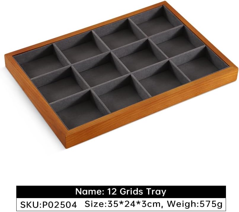Wood Jewelry Organizer, Grey Jewelry Organizer, Premium Jewelry Tray For Watch, Bangle