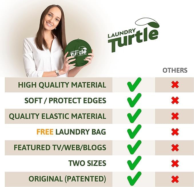 Laundry Turtle Large 26" Collapsible Laundry Basket | Revolutionary Foldable Laundry Hamper | Innovative Laundry Basket for Dirty Clothes Washing & Dryer Removal Portable Laundry Grabber