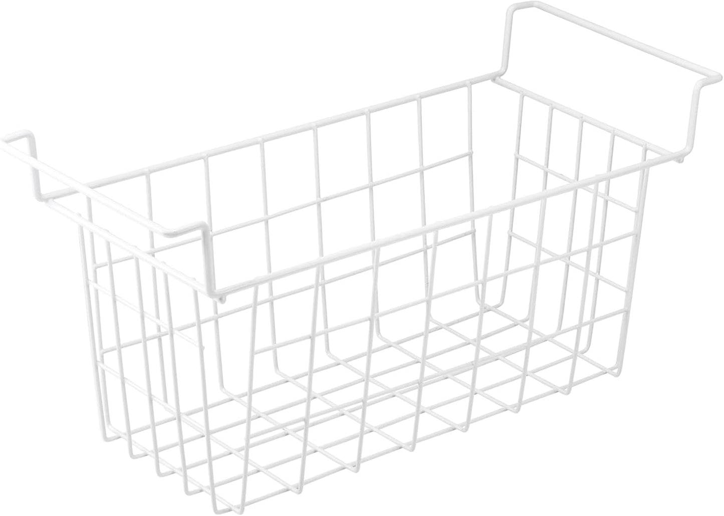 Orgneas 17.5 Inch Freezer Organizer Bins for Chest Freezer Refrigerator Basket Storage Rack Bins Deep Freezer Metal Wire Baskets 2Pcs