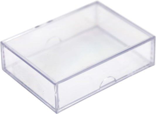 20 Pack Clear Acrylic Card Storage Boxes with Lids – 3 1/2" L x 2 1/2" W x 1" H Baseball Card Storage Box, Sports Card Boxes, Magic Card Storage Box and Playing Card Case – Made in USA