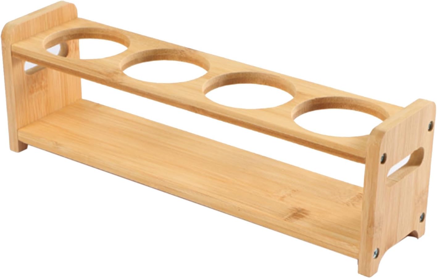 TOPINCN Rack Organizer, Storage Holder Seasoning Storage 4 Holes Shelf Multifunctional Oil Bottle Rack Kitchen Seasoning Organizer for Countertop
