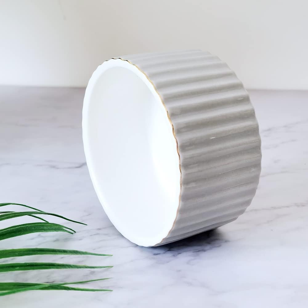 Paper Clip Holder for Desk Ceramic Paperclip Holders, Office Desktop Paperclips Binders Dispenser Organizer, Light Gray