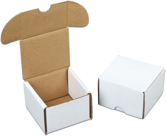 GRAND ORANGE 50 Pack 200 Count Trading Card Storage Boxes Corrugated Paper Cardboard Organizer for Sports Gaming Cards Trading Paper Boxes