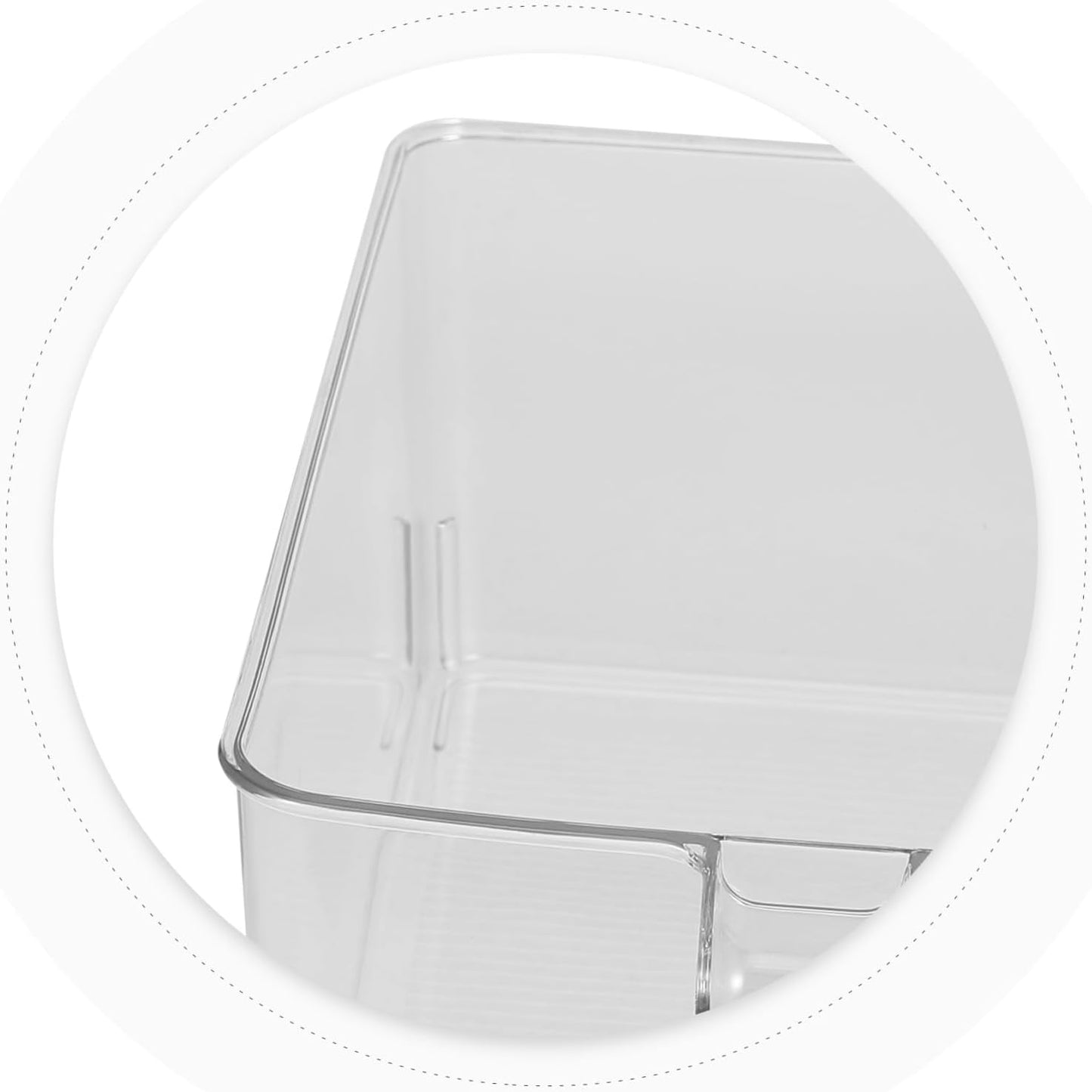 NUOBESTY Large Capacity Fruit and Vegetable Fresh Storage Container for Fridge Clear Pet Material Organizer Bin with Handle Design Space-saving Produce Saver Box for Refrigerator