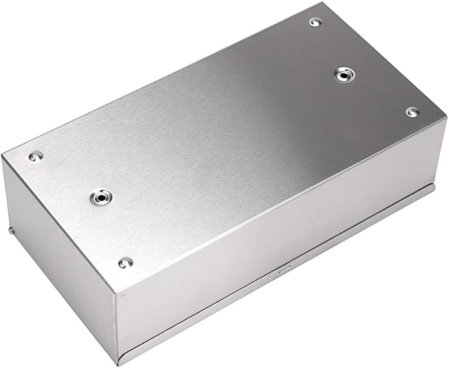 Sumnacon Rectangular Tissue Box Cover - Stylish Stainless Steel Paper Facial Cover, Modern Metal Tissue Box Holder for Bedroom/Bathroom/Vanity/Countertop/Dresser/Night Stand/Office/Car, Brushed Nickel