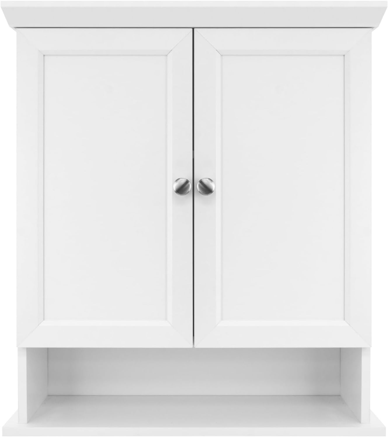 MCS 23x26 White Medicine Cabinet Organizer, Wall Mounted Bathroom Cabinet for Over-The-Toilet Storage, Bathroom Furniture & Restroom Organizer
