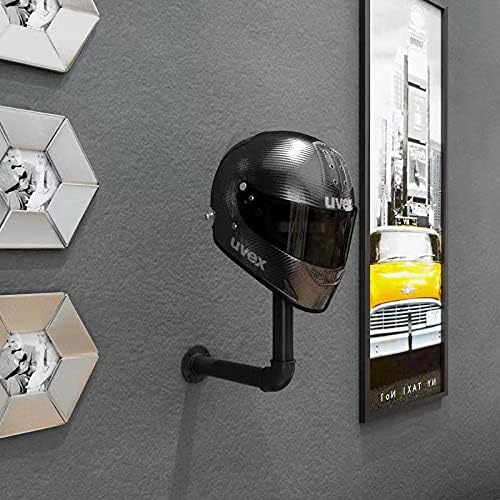PEI Motorcycle Accessories Helmet Holder, Metal Hat Rack, Wig Storage Holder Display Stand, Helmet Hanger Rack Wall Mounted Hook for Coats