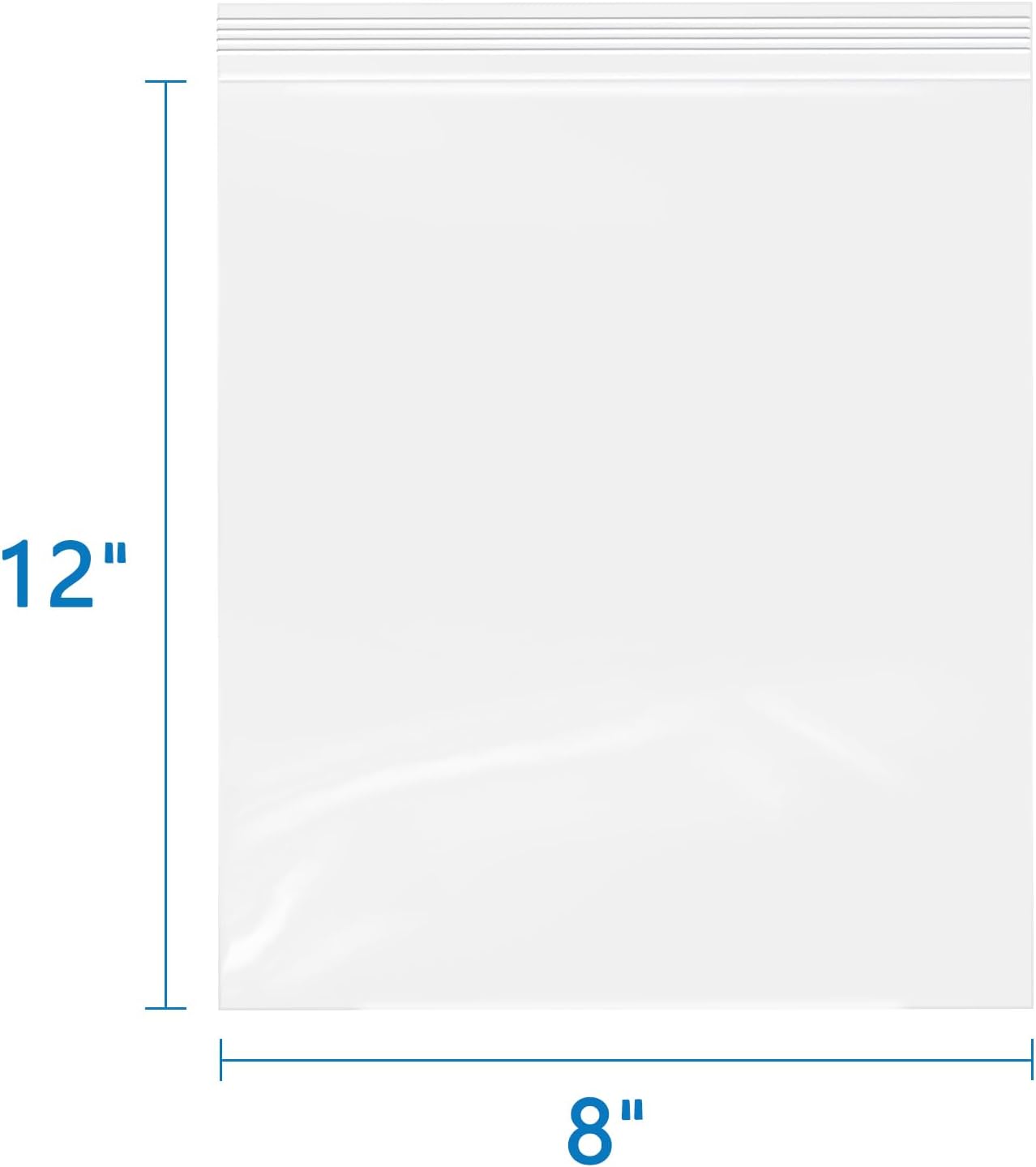 iMailer- 8" x 12" 200 Pack- 2 Mil Resealable Zip Bags- Clear Plastic Bags with Zip Top Lock for Storage, Organizing, Crafts, Travel