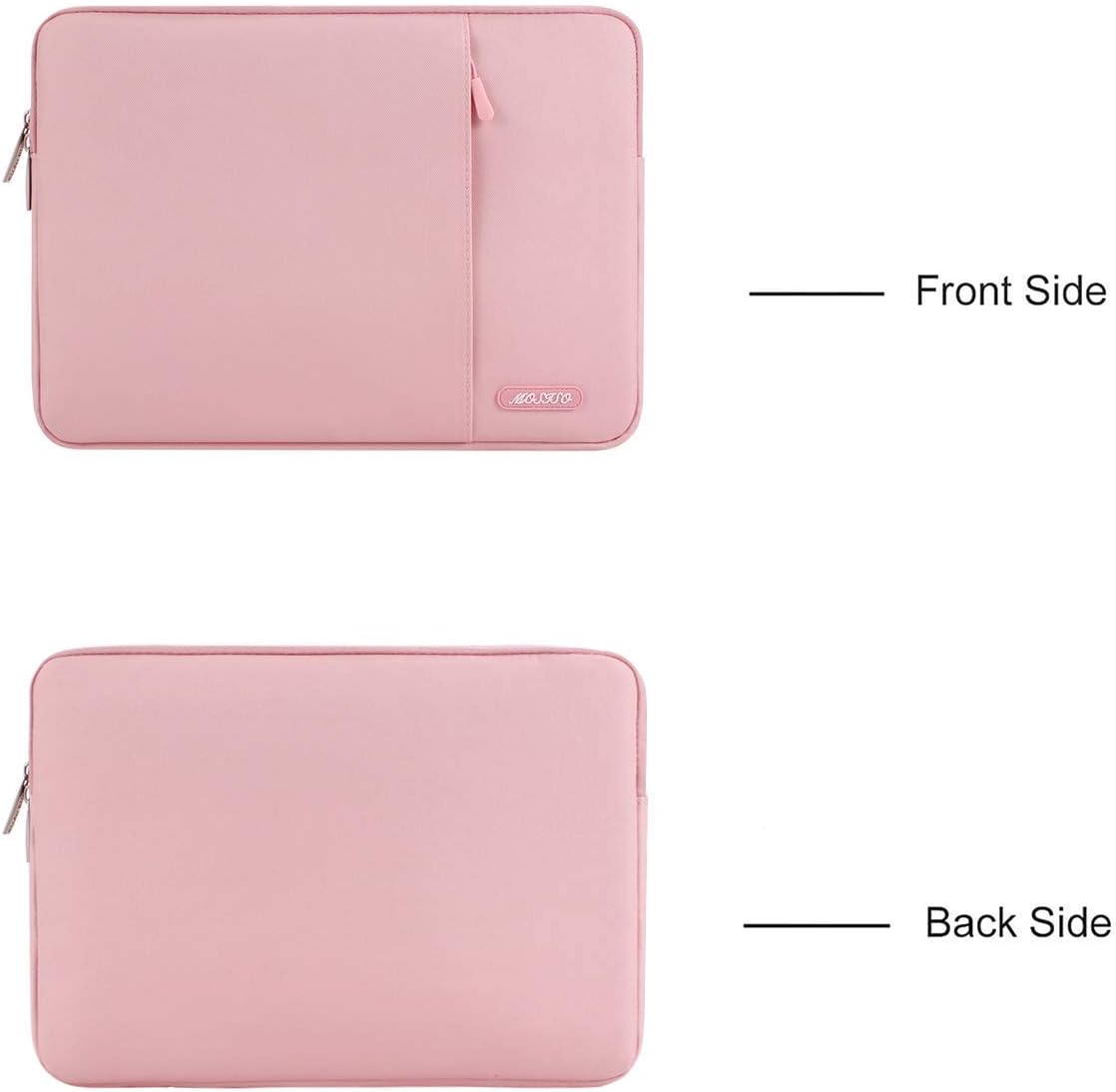 MOSISO Laptop Case 15 inch, 15 inch Laptop Sleeve Compatible with MacBook Air 15 M4 A3241 M3 A3114 M2 A2941 2025 2024 2023,Dell XPS 15,Polyester Vertical Computer Sleeve Bag with Pocket, Pink