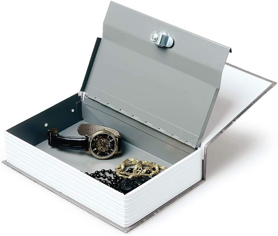 Diversion Book Safe Storage Box (9.5"×6"×2.2"), Dictionary Secret Safe Can with Security Key Lock, Diversion Book Hidden Safe (Love Style-Key)