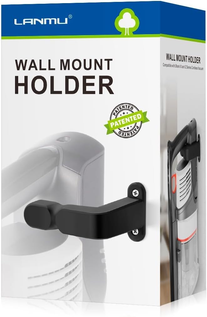 LANMU Wall Mount Holder Compatible with Shark IX141 IZ377H IZ376H IZ462H IZ163H IZ363HT IZ682H Pet Cordless Stick Vacuum, Handheld Vac CH951 and V10 V11 V12 V15 Vacuum Cleaner