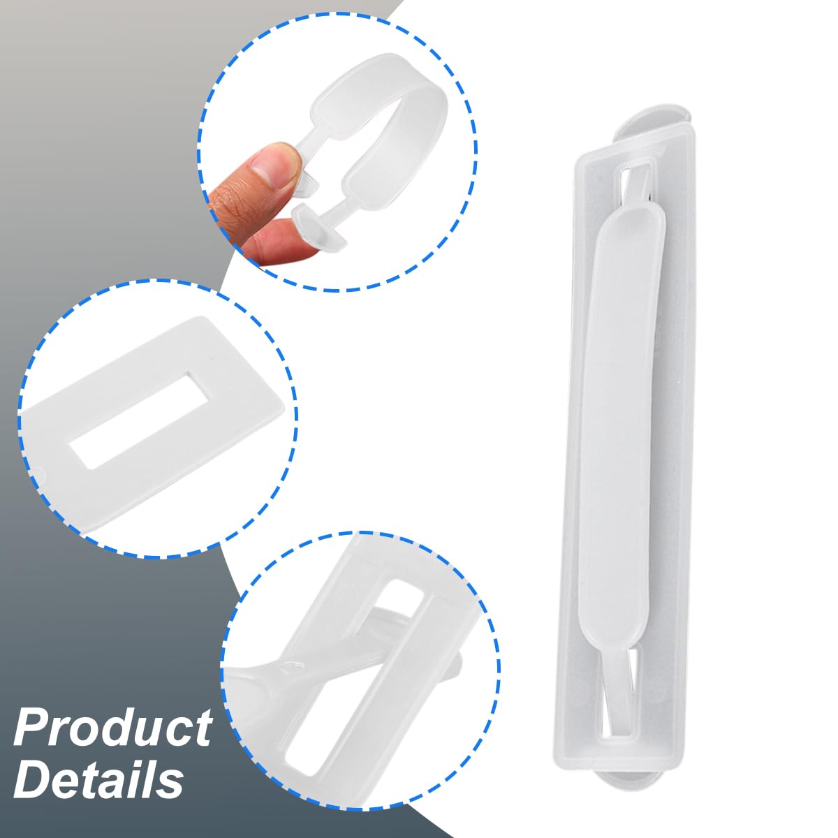Plastic Cardboard Box Handles Box Handles Lifting Moving Straps for Small Box Carton 100 Sets,Clear