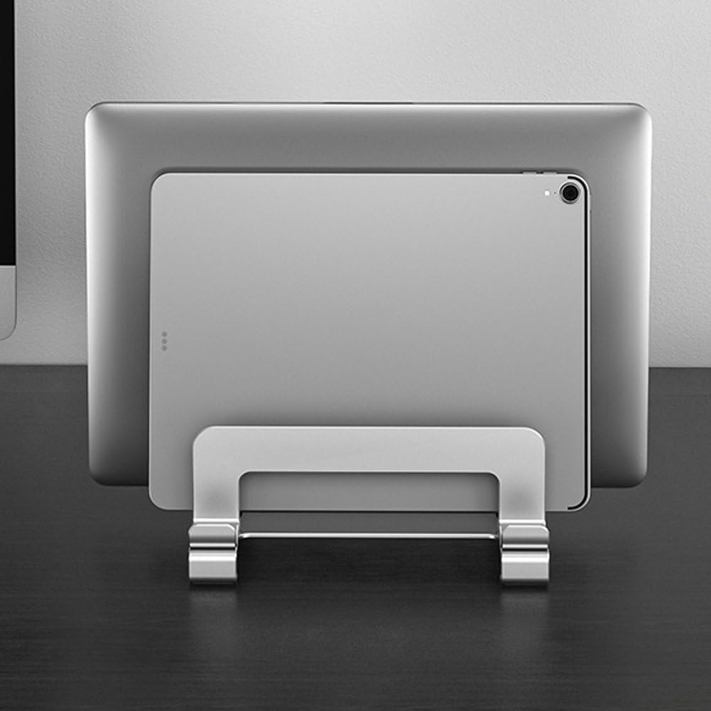Vertical Laptop Stand Holder, Compatible Desktop Laptop Holder, Adjustable Notebook Dock, 3 in 1 Computer Stand for Laptop/Tablet