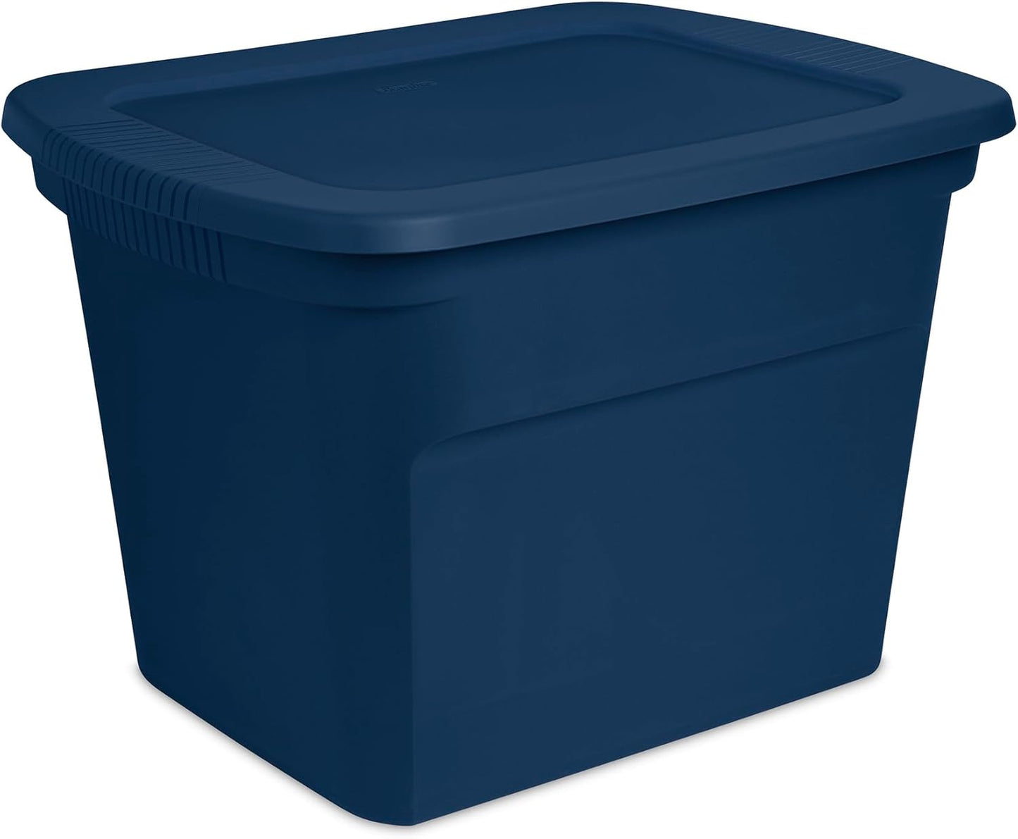Sterilite 16-Pack Plastic Storage Bins, 18 Gallon Tote Containers with Lids, Marine Blue