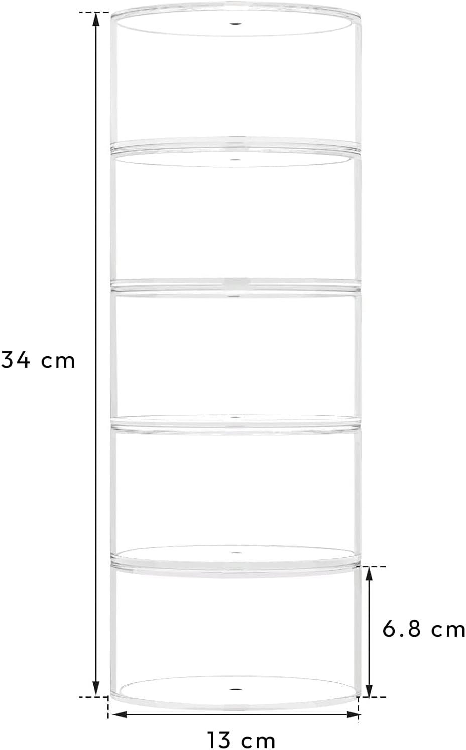 NIUBEE Belt Organizer, Acrylic 5 Layers Belt Case Storage Holder and Display for Accessories like Jewelry,Watch,Bracelets