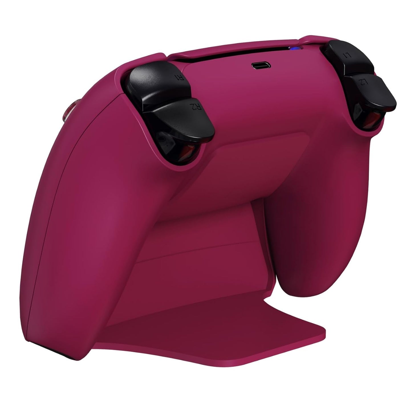 PlayVital 2 Pack Controller Display Stand for ps5, Gamepad Stand Desk Holder for ps5 Controller Accessories with Rubber Pads, Cosmic Red