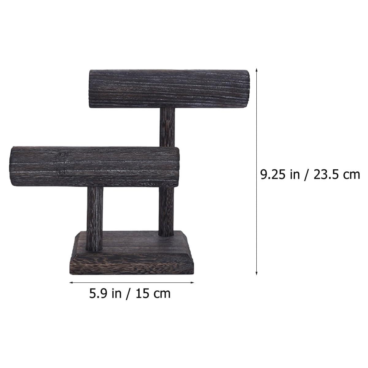 Solid Wood Scrunchie Holder Hair Tie Organizer Stand Vintage Jewelry Display Rack for Women Teen with Headband Storage