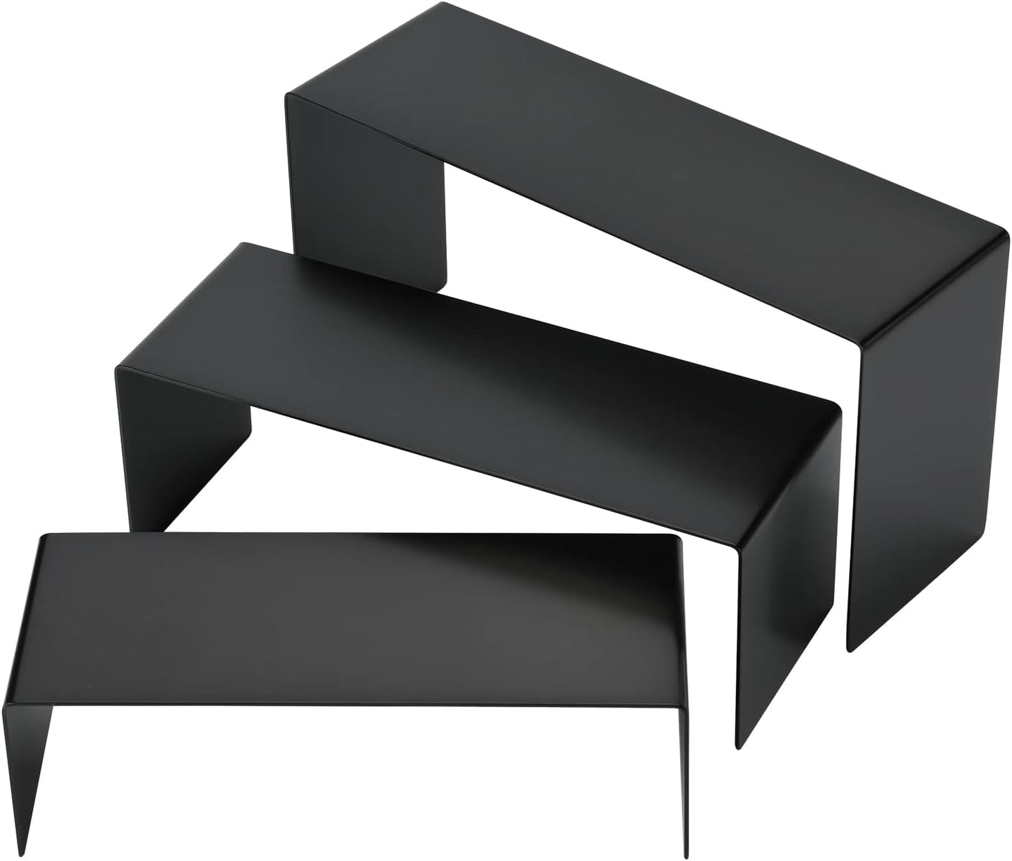 Purse Display Stand Handbag Display Stand Black Stainless Steel Display Risers Showcase Stand Product Stand Set (RCS 50% Recycled Post-consumer Metal)