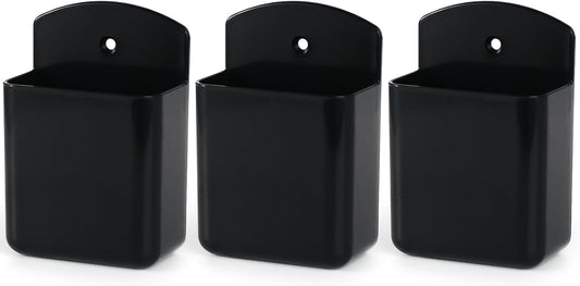 3 Pcs Remote Control Holder Wall TV Remote Holder Self Adhesive Marker Holder Pen Holder Stroage for Home Office School (Black)