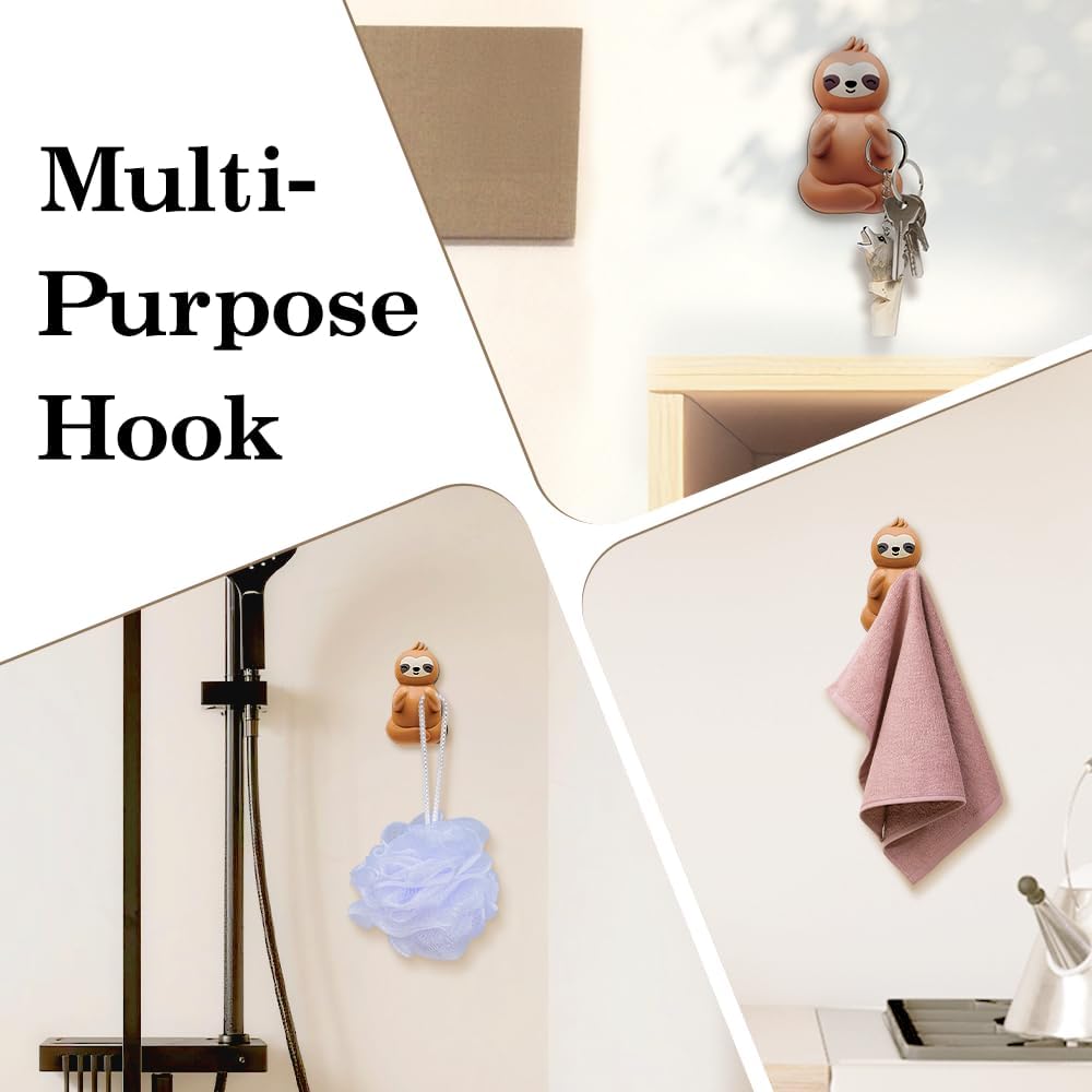 Cute Sloth Razor Holder Shower, Cute Gadgets Leg Razor Holder, Funny Bathroom Decor Accessories for Women Mom Sister Friend Wife Girlfriend, Women's Razor Hang in Shower, Sloth Gifts for Women