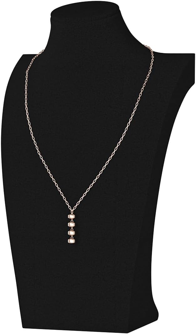 Necklace Bust Display Stand, Necklace Holder, Pendant Chain Necklace Organizer for Women (Black Velvet, L 1PCS)