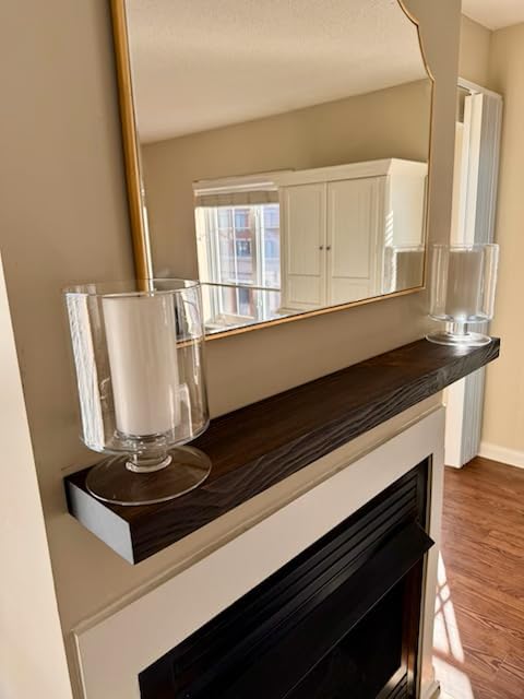 joelsantiques 54 Inch Wooden Floating Shelves for Wall - 54x8x2 in - Made of Natural Wood - Long Heavy Duty Wall Shelves - Made in USA NO TARIFFS - Perfect for Living Room, Kitchen - Mocha